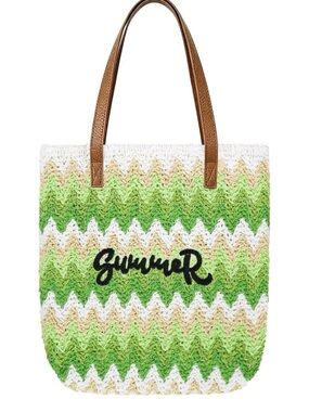 Summer Woven Tote Bag
